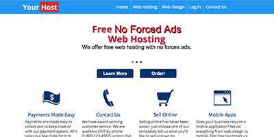 free web hosting template